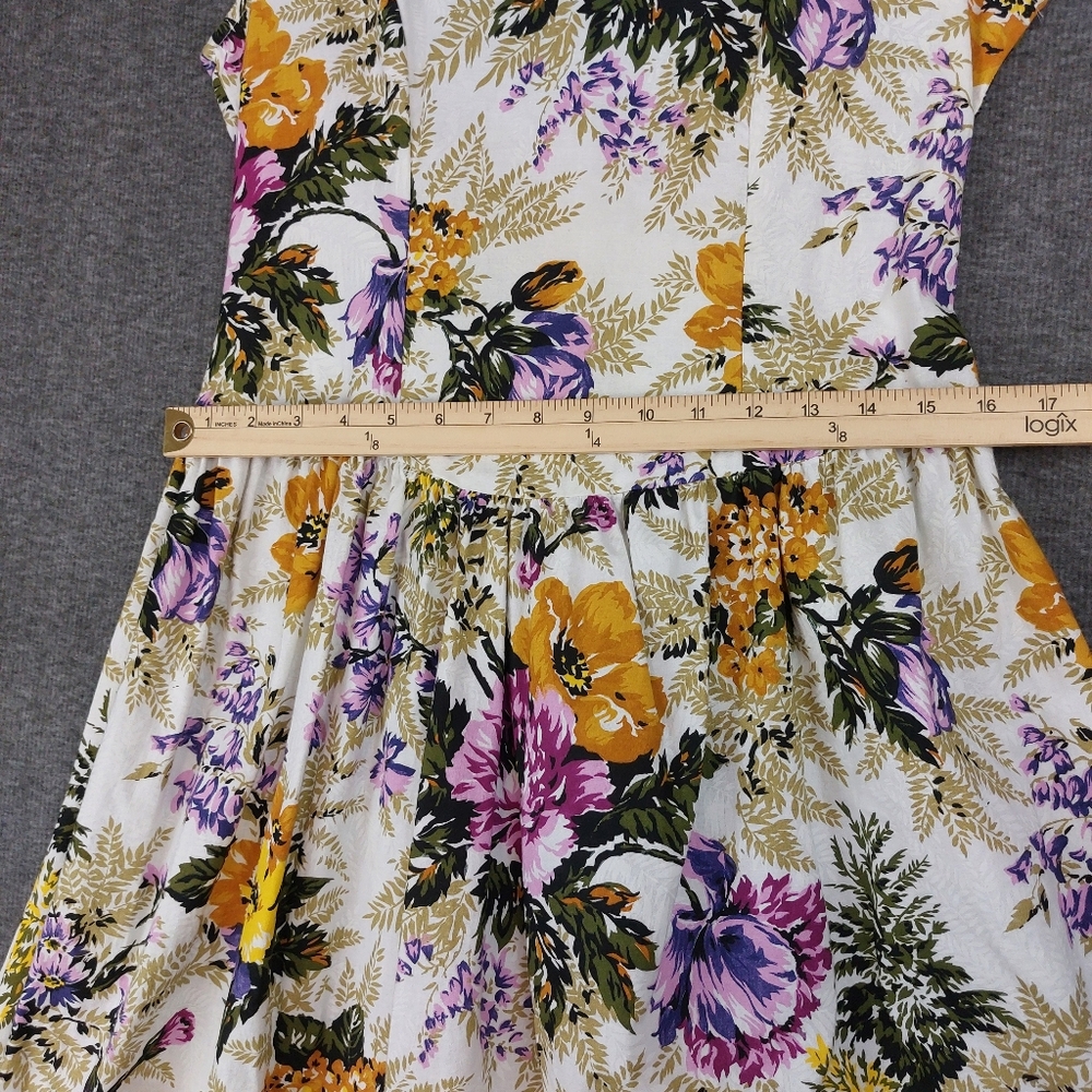 COUNTRY ROMACE WOMENS VINTAGE 80S 90S FLORAL COTTAGECORE FEMININE DRESS SIZE 12P - Picture 5 of 11